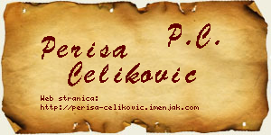 Periša Čeliković vizit kartica